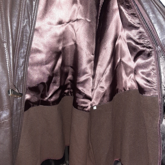 Creations De Cuir Andre Leather Driving Jacket w/Shearling Collar - Picture 9 of 9